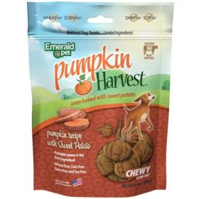 Emerald Pet Pumpkin Harvest Oven Baked Dog Treats with Sweet Potato