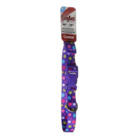 Coastal Pet Attire Nylon Adjustable Collar Paws Print