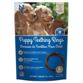 Bone Puppy Teething Rings Peanut Butter Flavor (Option: 6 count)