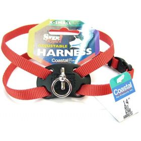 Coastal Pet Size Right Nylon Adjustable Harness (Option: Red  XSmall  (Girth Size 10"18"))