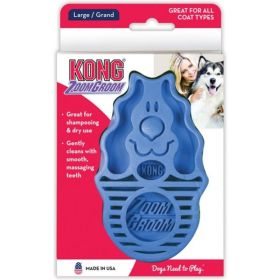 KONG ZoomGroom Dog Brush (Option: Boysenberry  Large)