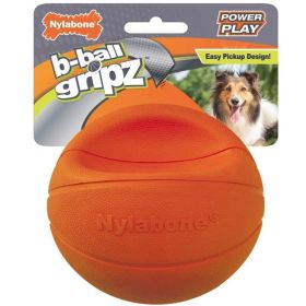 Nylabone Power Play B (Option: Ball Grips Basketball Medium 4.5" Dog Toy  1 count)